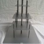 12-10-8-6 Square Cake Stand Set