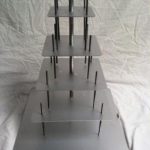 14-12-10-8-6 Square Cake Stand Set