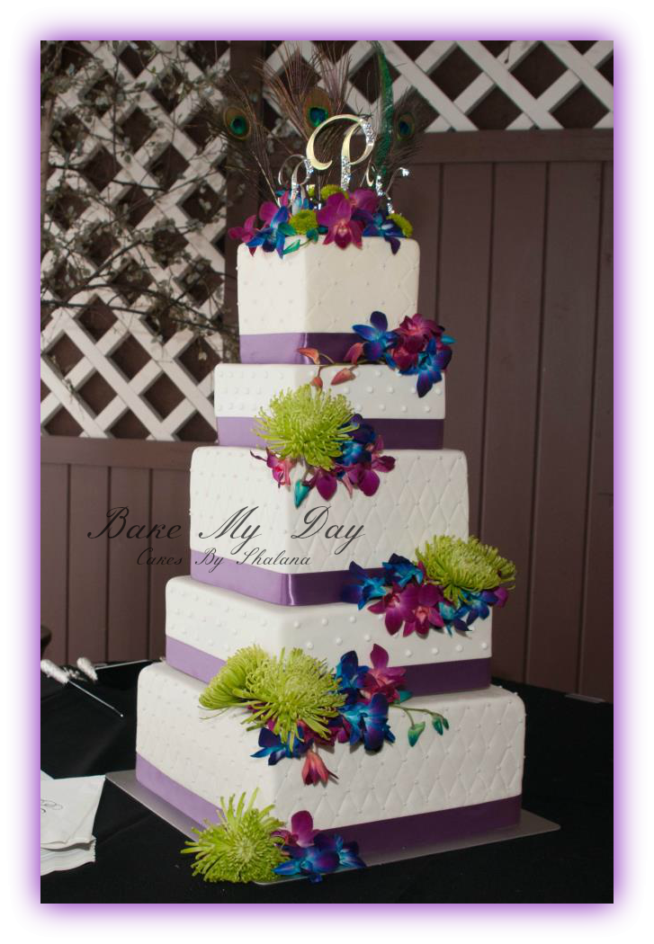14-12-10-8-6 Square Cake Stand Set