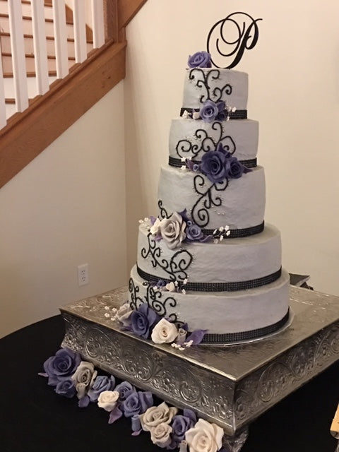 14-12-10-8-6 Round Cake Stand Set