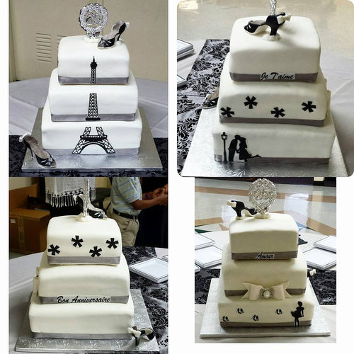 10-8-6 Square Cake Stand Set