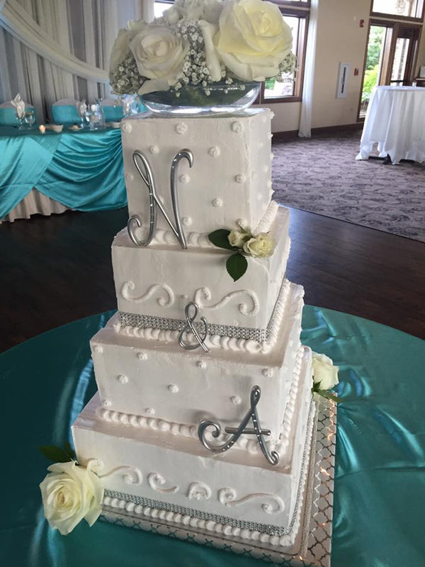 12-10-8-6 Square Cake Stand Set