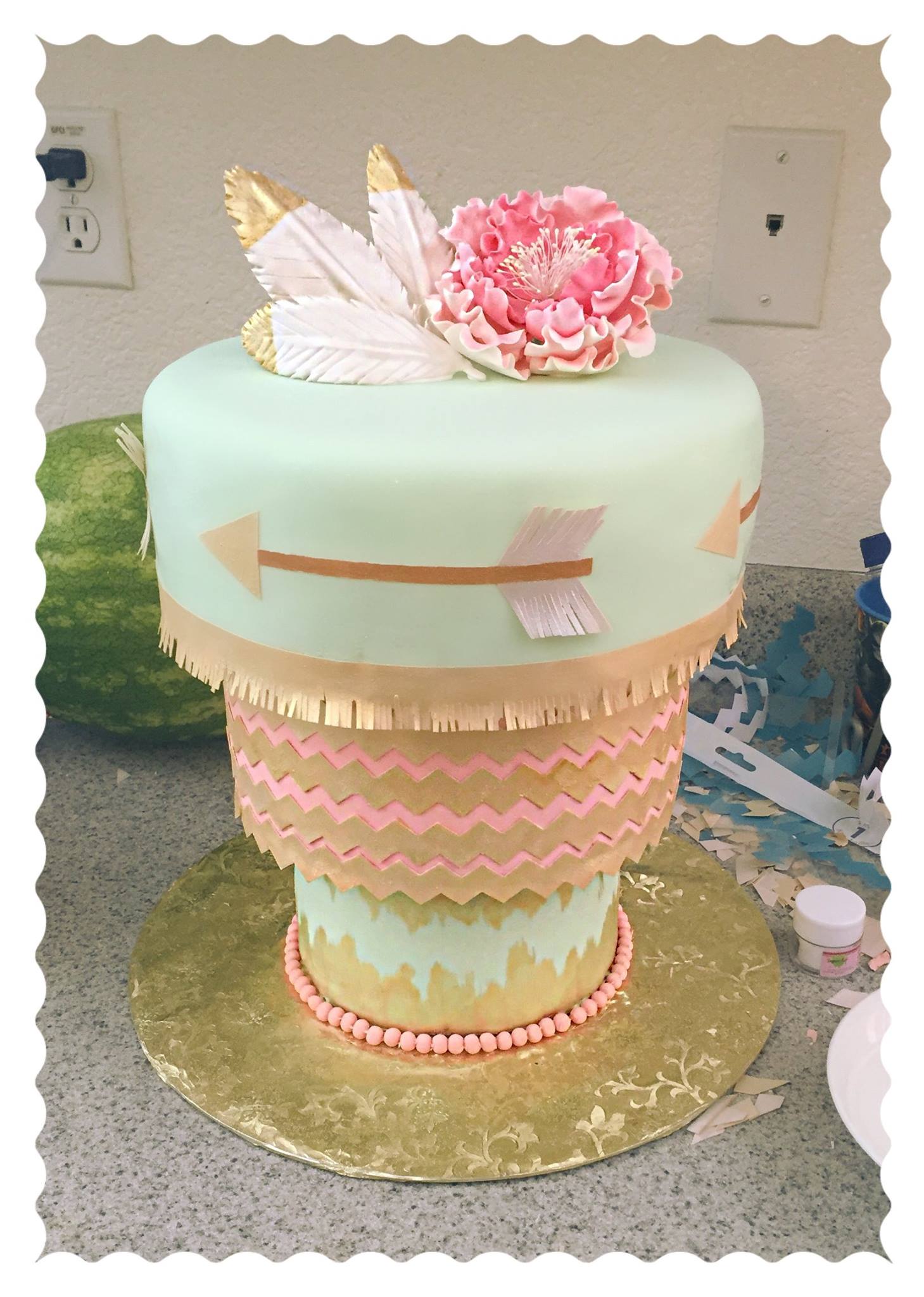 10-8-6 Upside Down Round Cake Stand Set